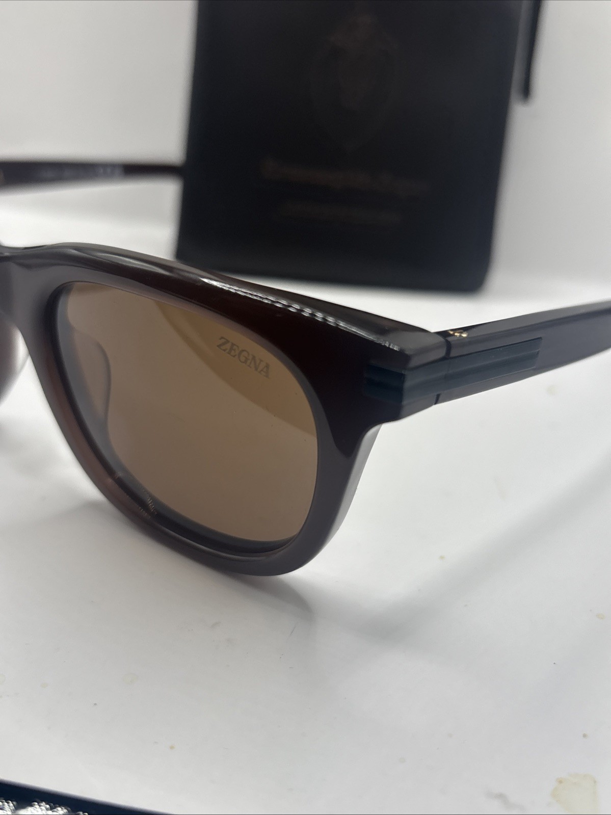 Zegna EZ0281 48E Sunglasses Authentic Brand New Authentic Brown Frame/lens