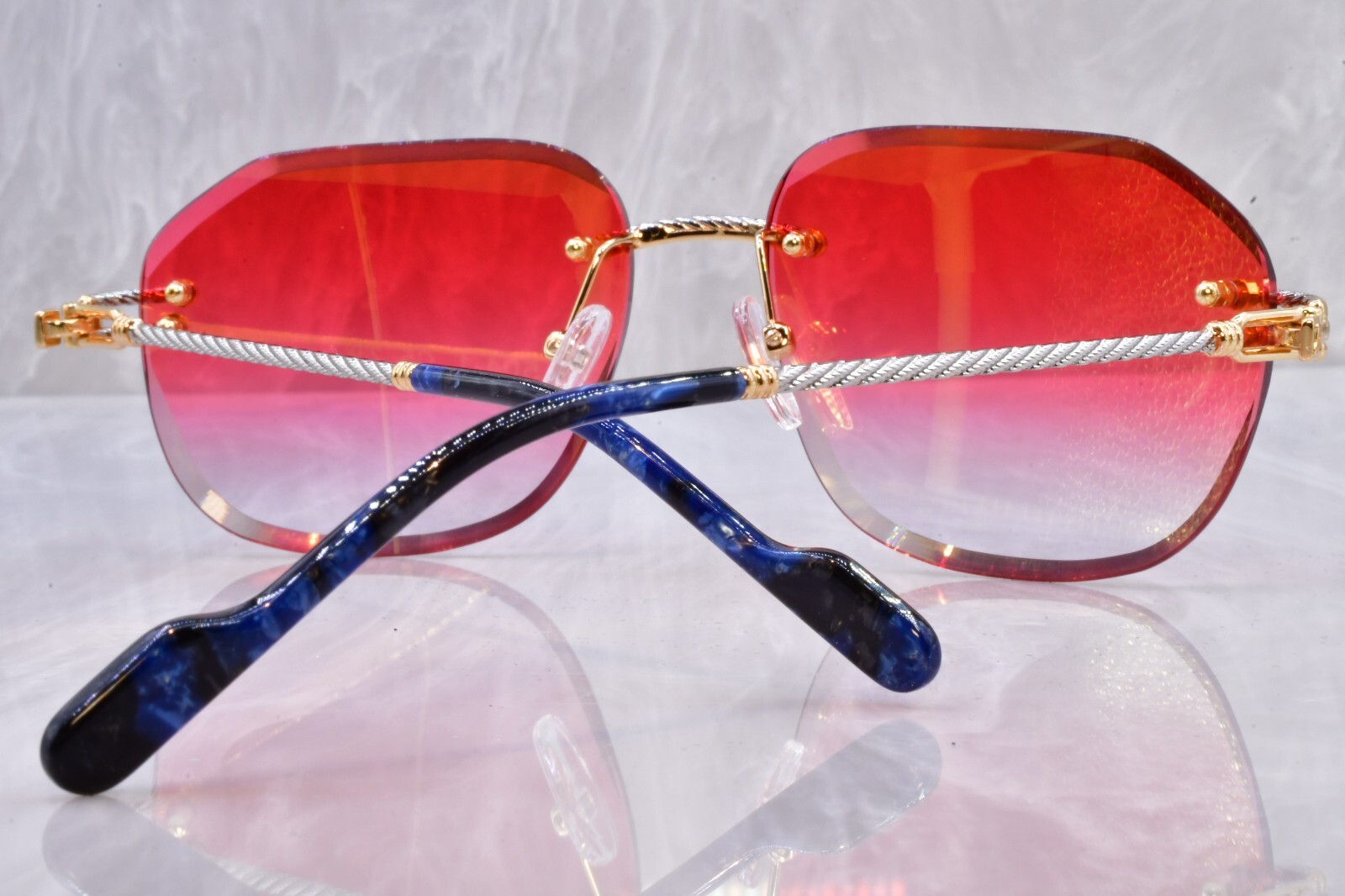 Artifact “Rope Line” Sunglasses Model 504/1 Cherry cartier Gradient Bi coloR