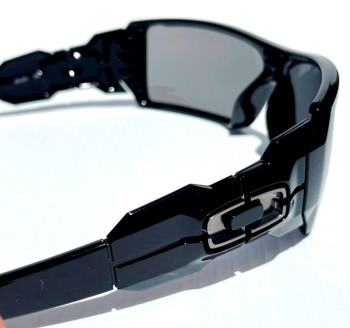 Oakley OIL RIG polished BLACK POLARIZED Galaxy CHROME Mirror lens Sunglass 9081