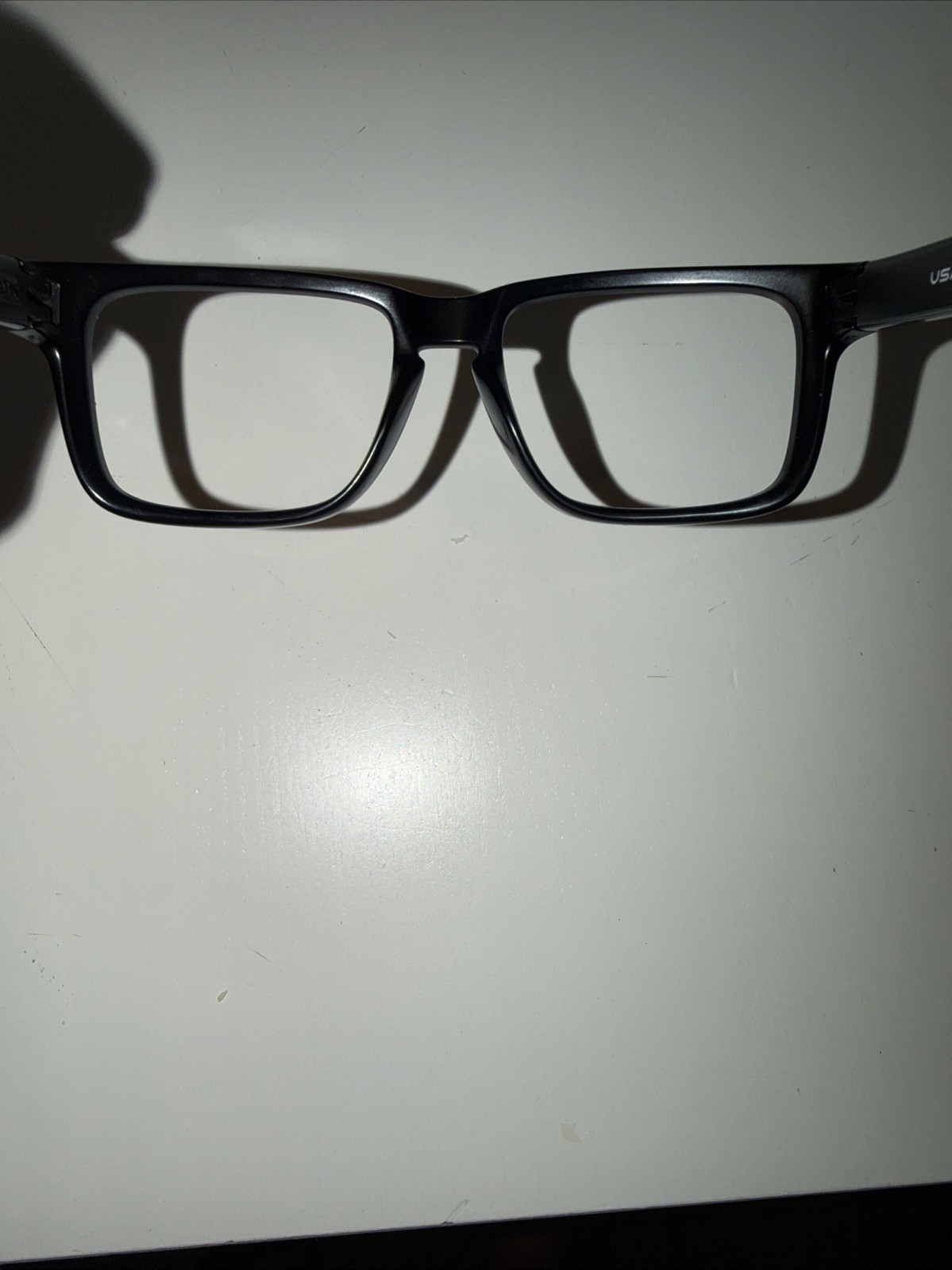 Mens Sport Sunglasses Black Matte Frame Emblem Logo – FRAME ONLY