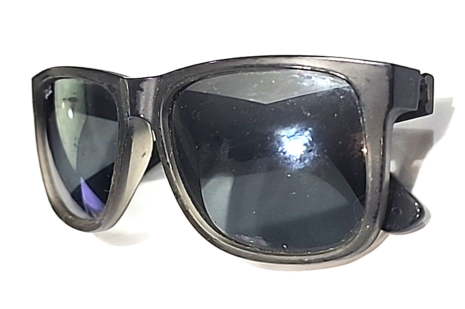 Ray Ban RB4165 602/88 Justin Scratched Peeling Square Sunglasses Frame 54-18 145
