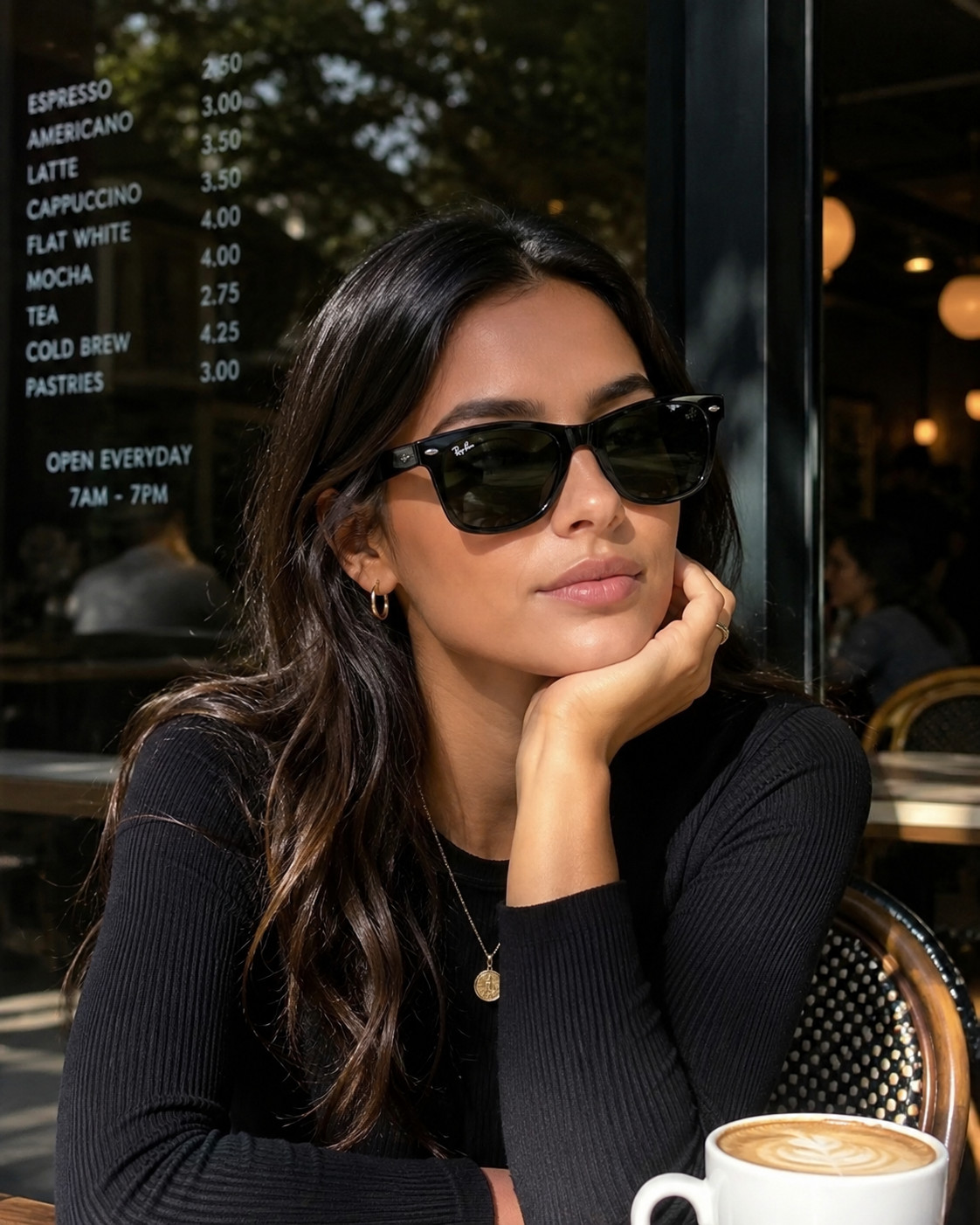 Ray-Ban Sunglasses RB2140 Original Wayfarer Black Frame Green Lenses 50mm Unisex