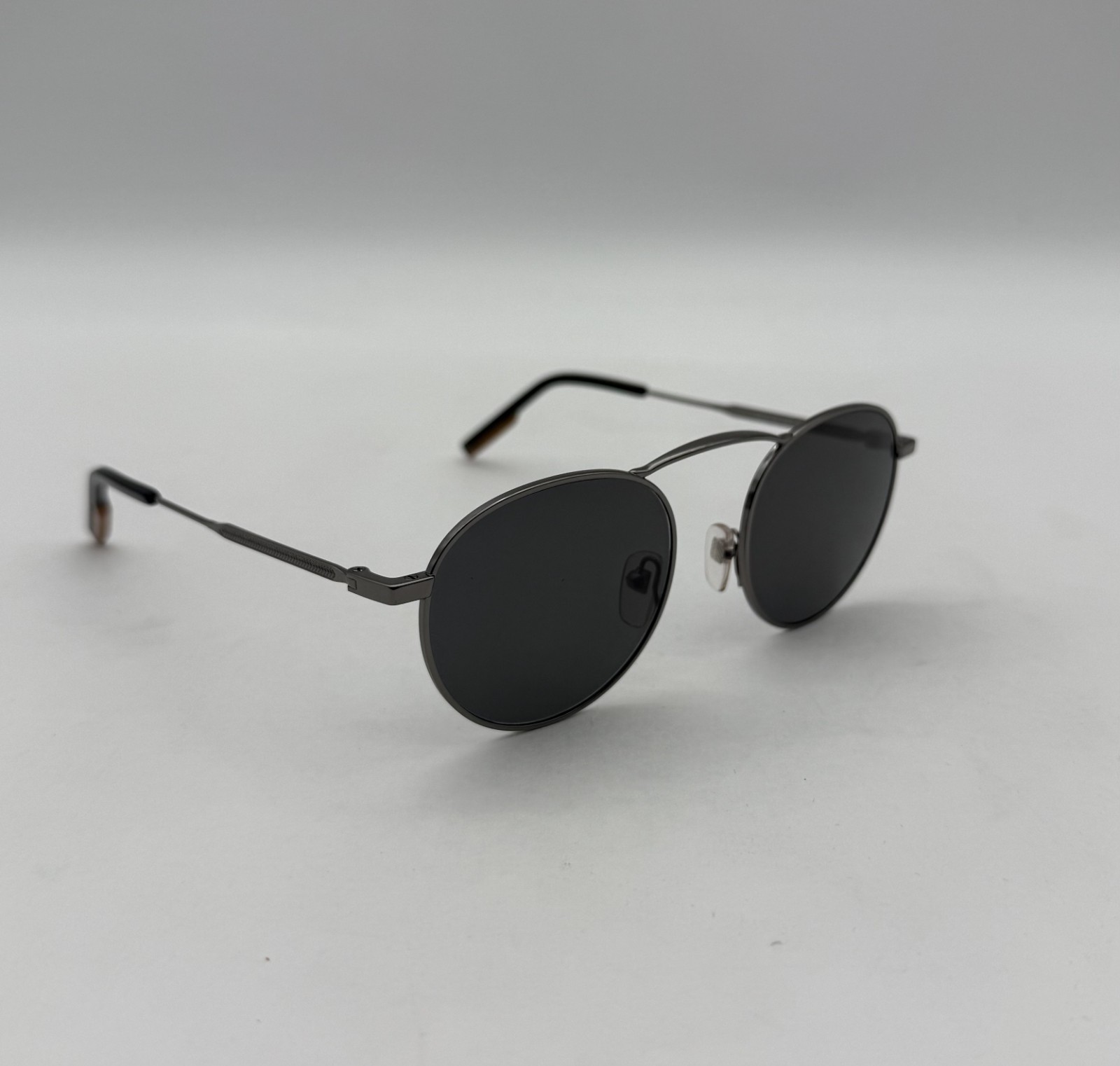 Ermenegildo Zegna Sunglasses EZ0114 08C Shiny Silver/Gray 50-19-145 No Case