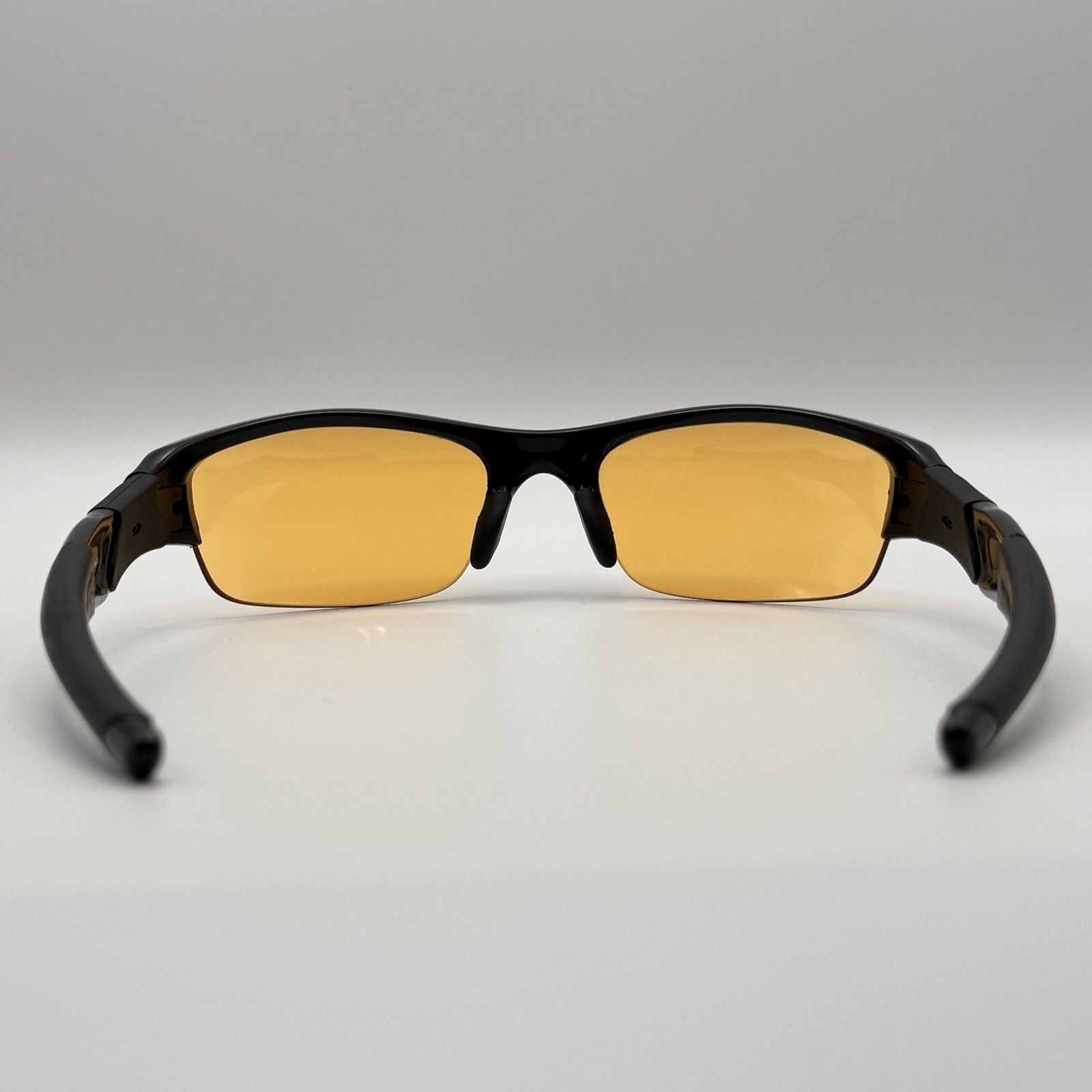 Oakley Flak Jacket XLJ 03-953 Jet Black Yellow Persimmon Sunglasses Made In USA