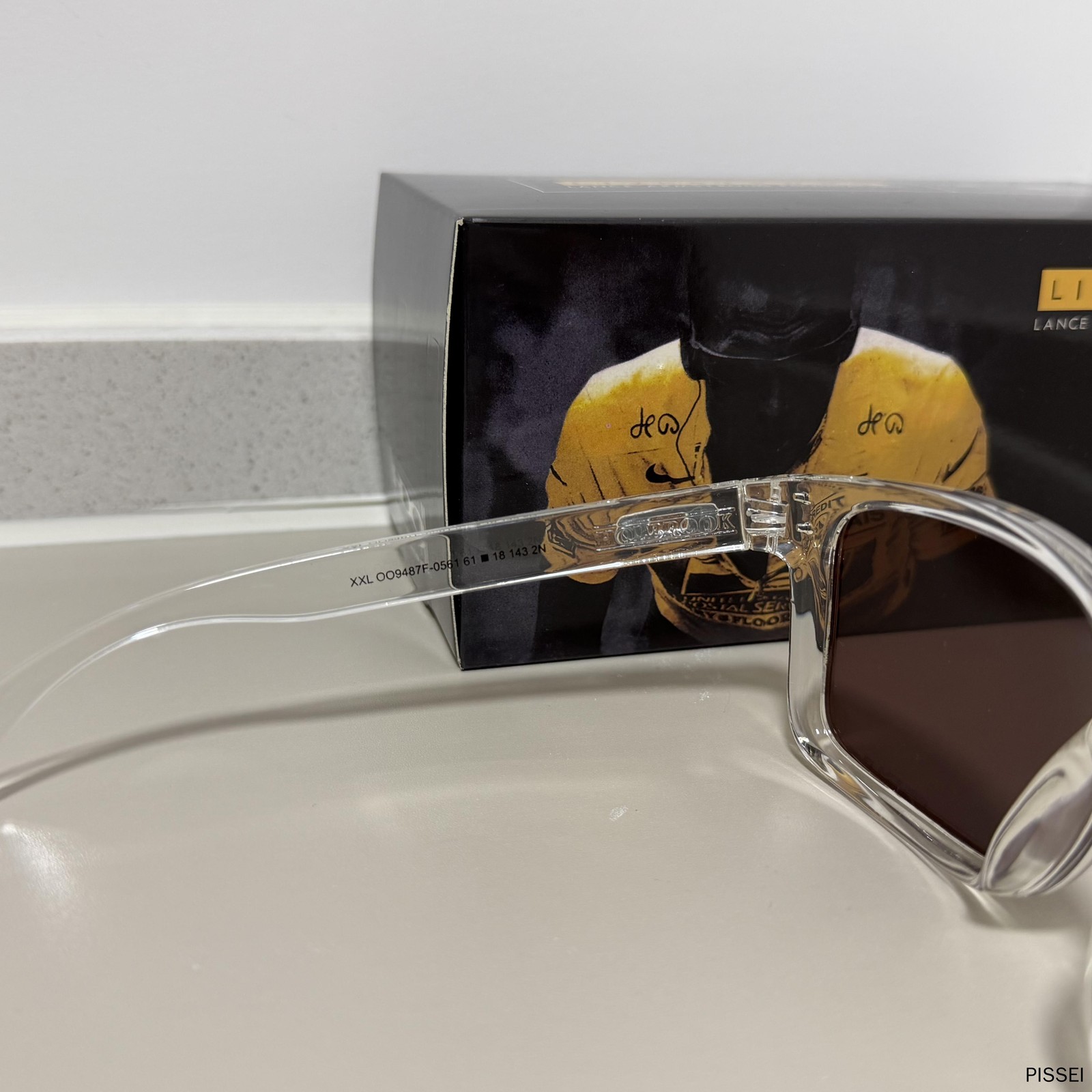 Oakley HOLBROOK PRIZM Brown Lens Sunglasses XXL OO9487 Clear FrameIN BOX