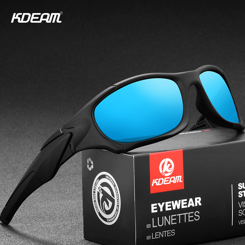 KDEAM Outdoor Sports Polarized Sunglasses Men’s Mirror MTB Cycling Goggles UV400