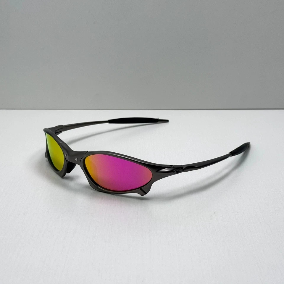 Oakley Penny X-Metal Sunglasses Cement Gray Purple Gradient Lens