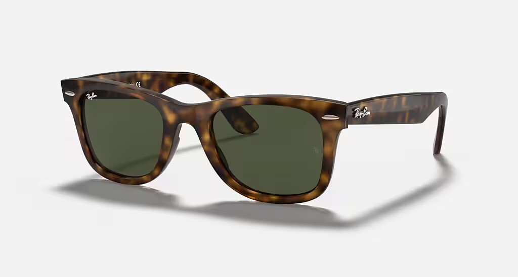 Ray-Ban Wayfarer Ease Polished Light Havana Frame/ G-15 Green Lens RB4340 710 50