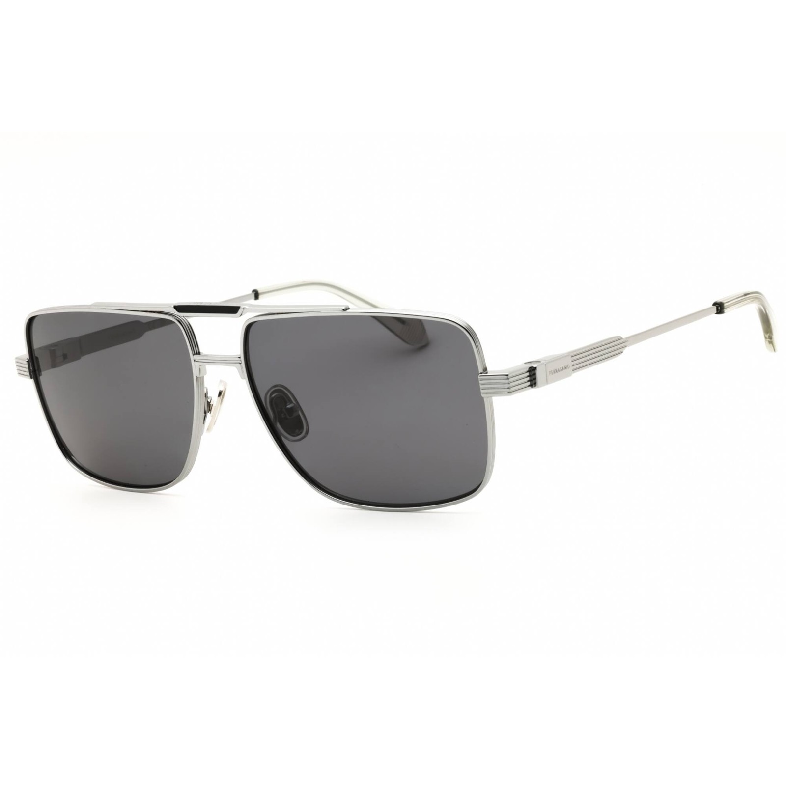 Salvatore Ferragamo Men’s Sunglasses Light Ruthenium Titanium Frame SF318SP 021