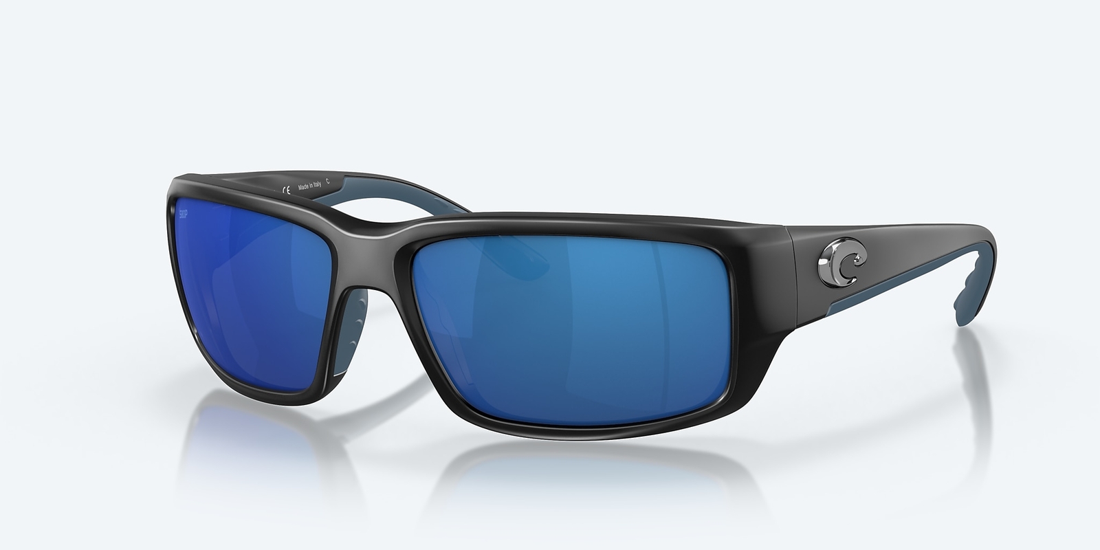 Costa Del Mar Fantail Matte Black / Blue Mirror 580P Polarized 59 mm Sunglasses
