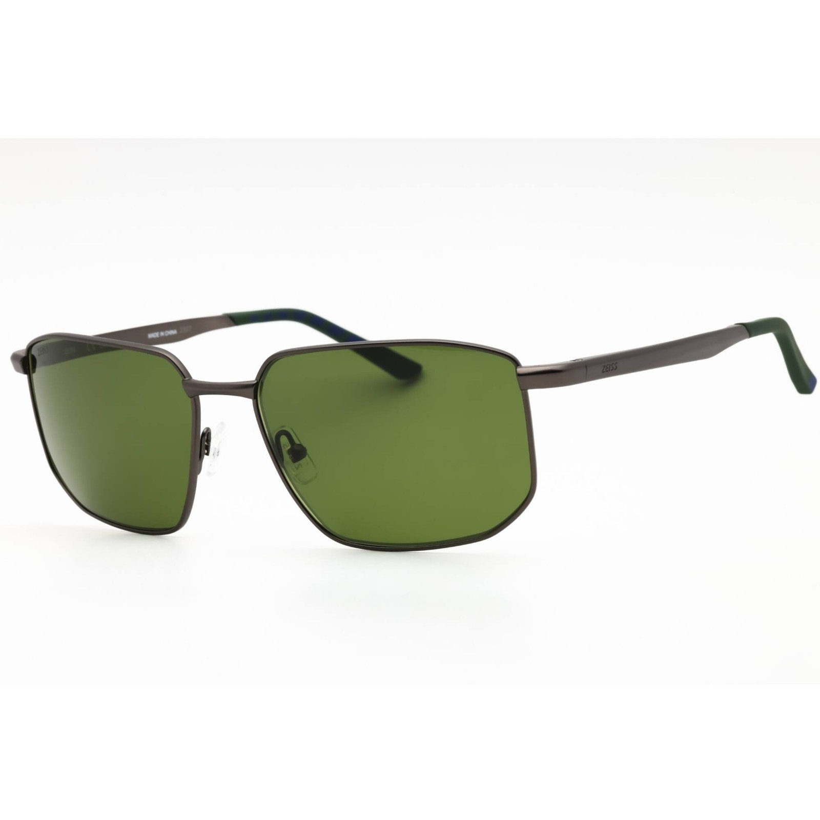 Zeiss Men’s Sunglasses Satin Dark Gunmetal Metal Geometric Frame ZS23139SP 065