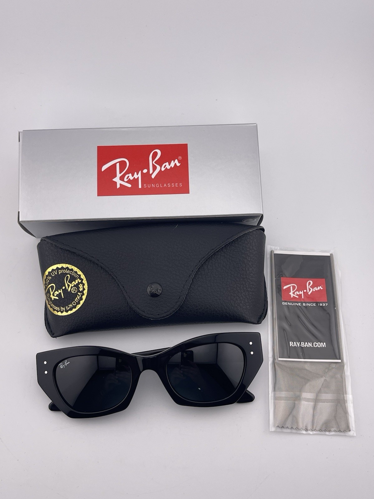 Ray-Ban Zena Bio-Based Black/Dark Grey 52mm Sunglasses RB4430 667787 52-22