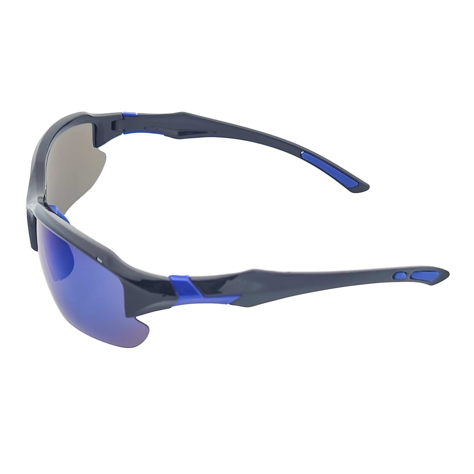 PACIFIC – Polarized Rimless Half Frame Sports Wraparound Sunglasses Gloss Black