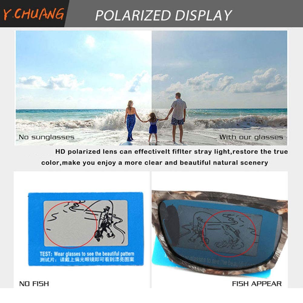 Polarized Camo Sunglasses for Men Women Fishing Sports glasses outdoor Huntin…