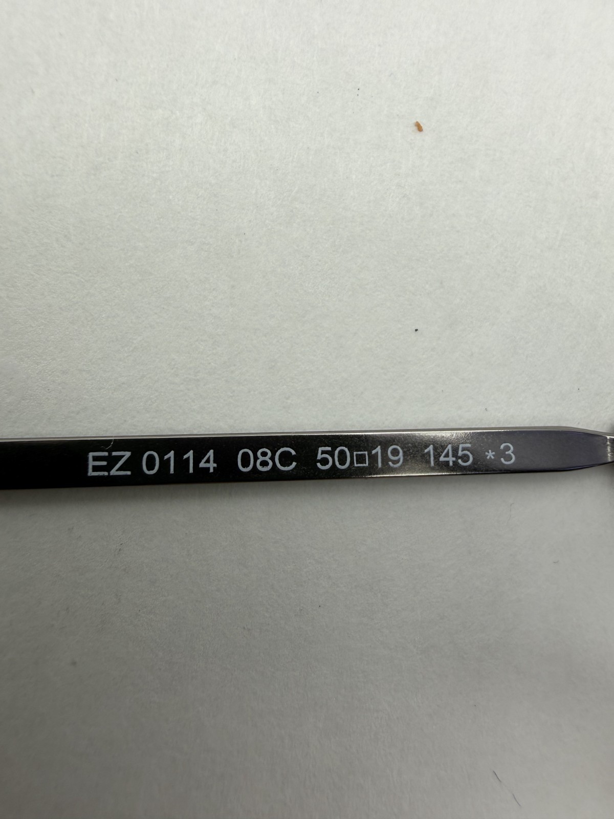 Ermenegildo Zegna Sunglasses EZ0114 08C Shiny Silver/Gray 50-19-145 No Case