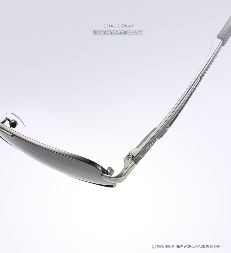Men Square Metal Tinted Nearsighted Myopia Eyeglasses Outdoor Driving Sunglasses