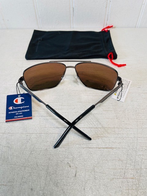 CHAMPION CU5131 01 Matte Gunmetal Frame w/Fire Orange POLARIZED Lenses Suns $89
