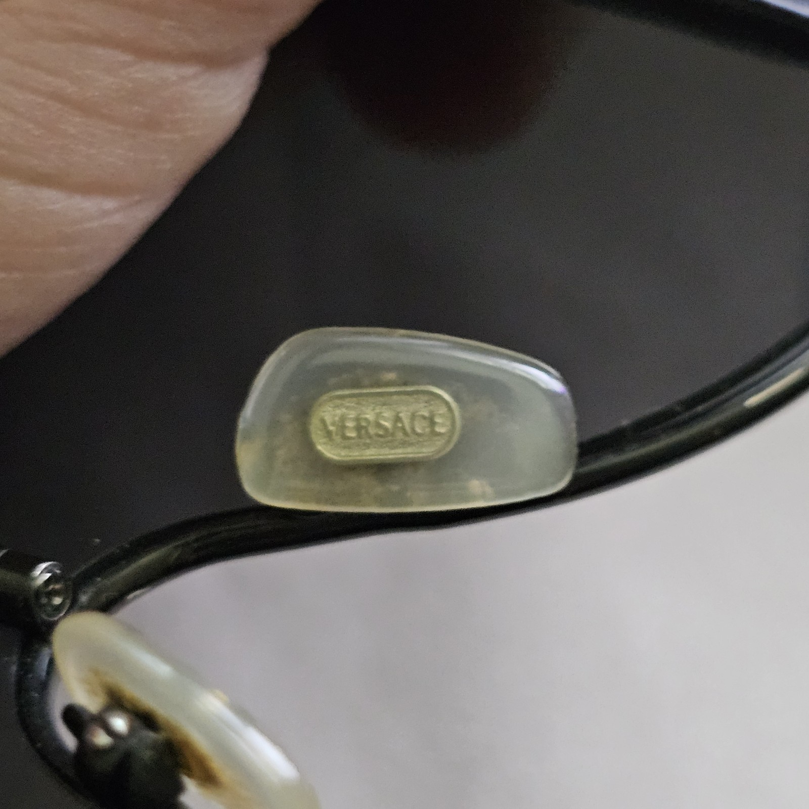 Versace Shield Sunglasses Black Frame Gray Mod 2101 1009/87 – Scuffed Lens