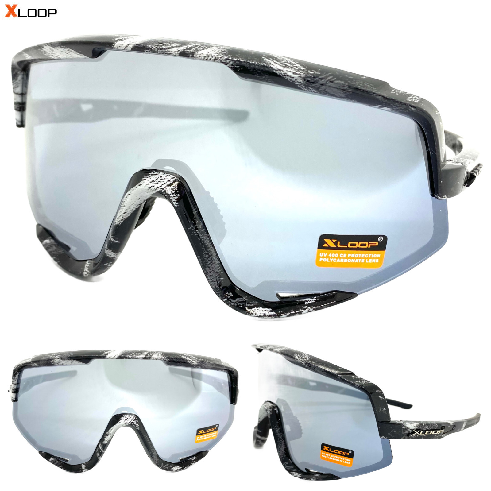OVERSIZED Retro SPORTS WRAP AROUND Biker Cycling Shield SUNGLASSES Huge Frame C5