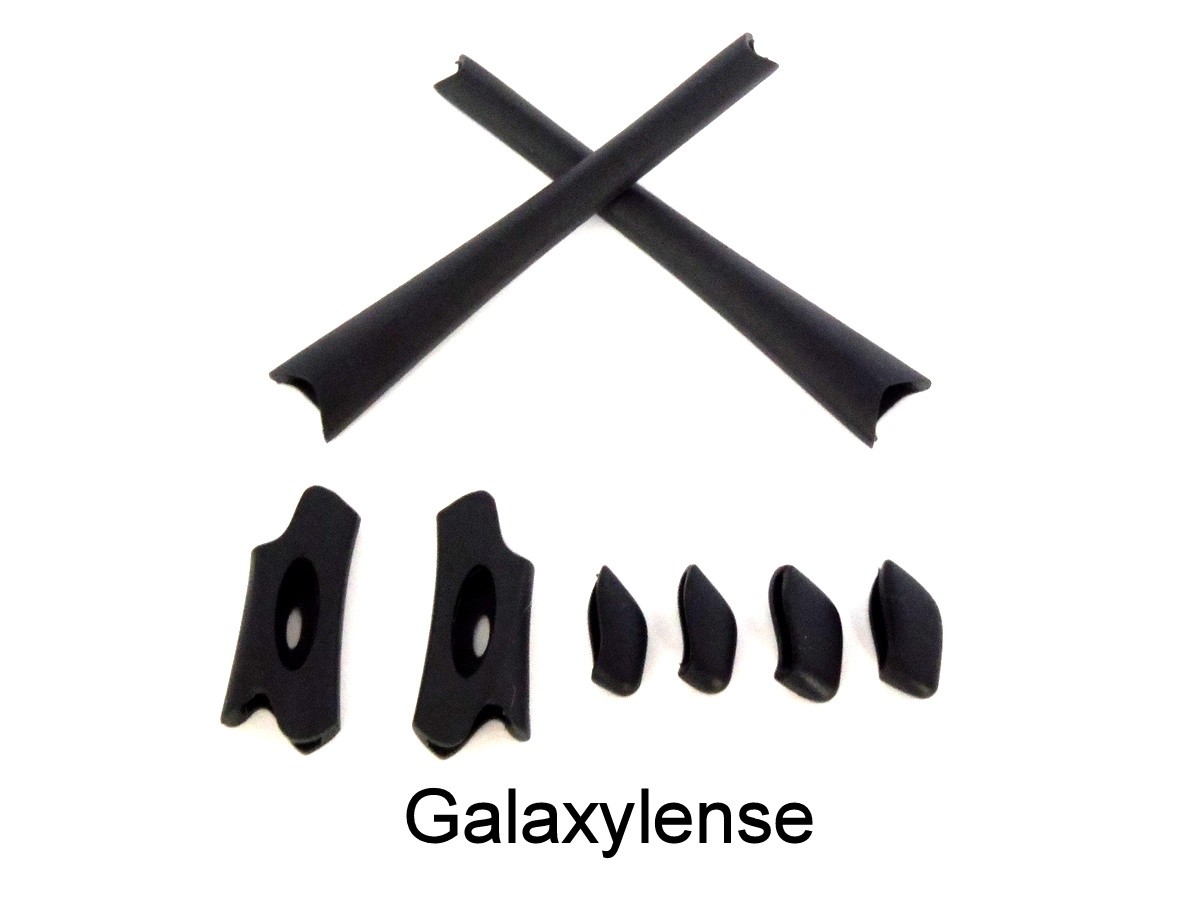 Earsock + Nose Pad Rubber Kits For Oakley Flak Jacket Sunglasses Black