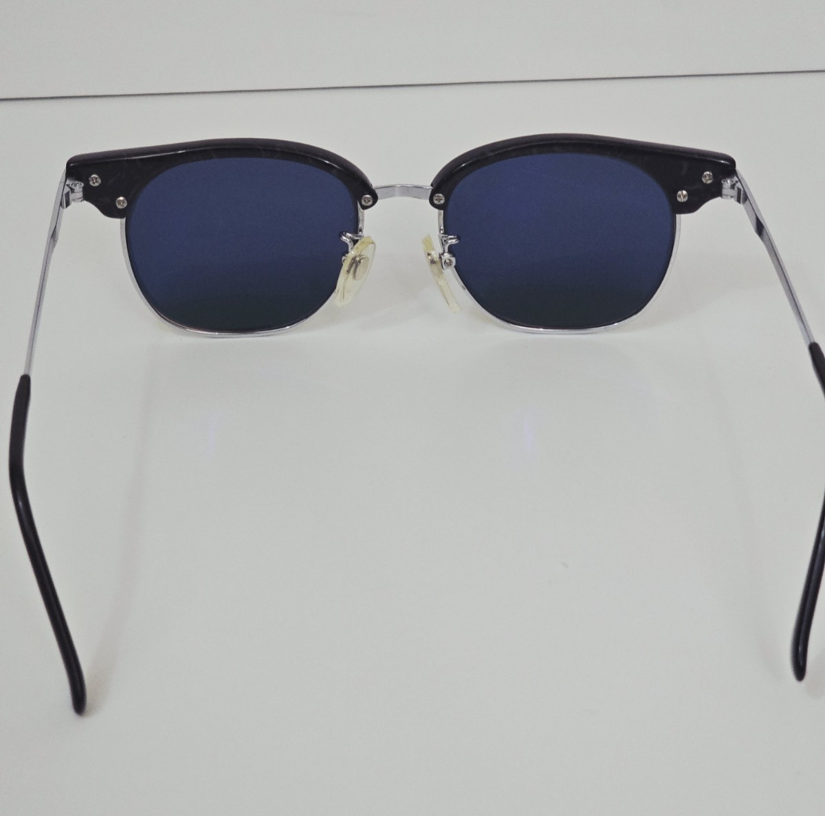Ocean Waves Sunglasses Gold Amber Mirrored Crown Glass Lenses Acetate Metal