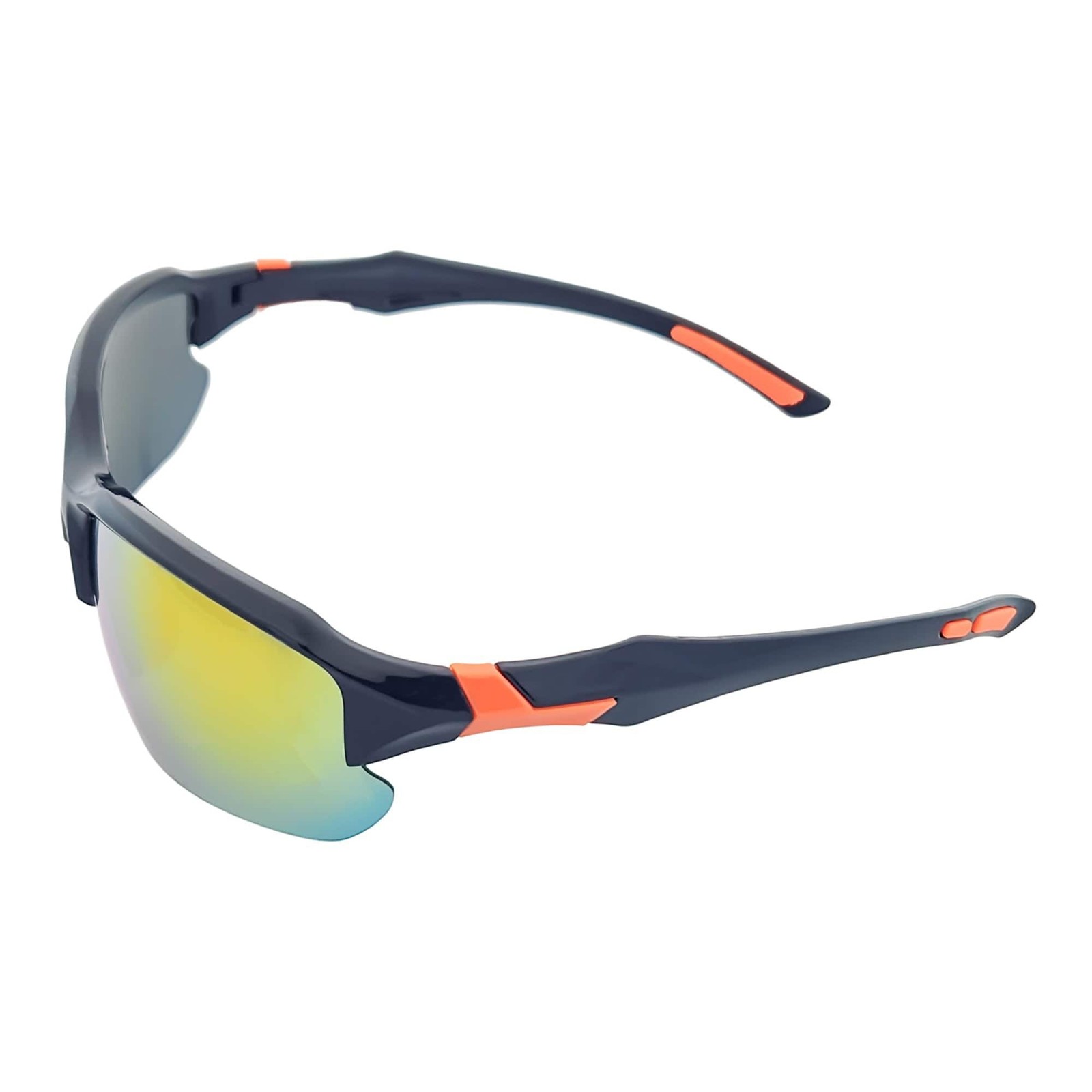 PACIFIC – Polarized Rimless Half Frame Sports Wraparound Sunglasses Gloss Black