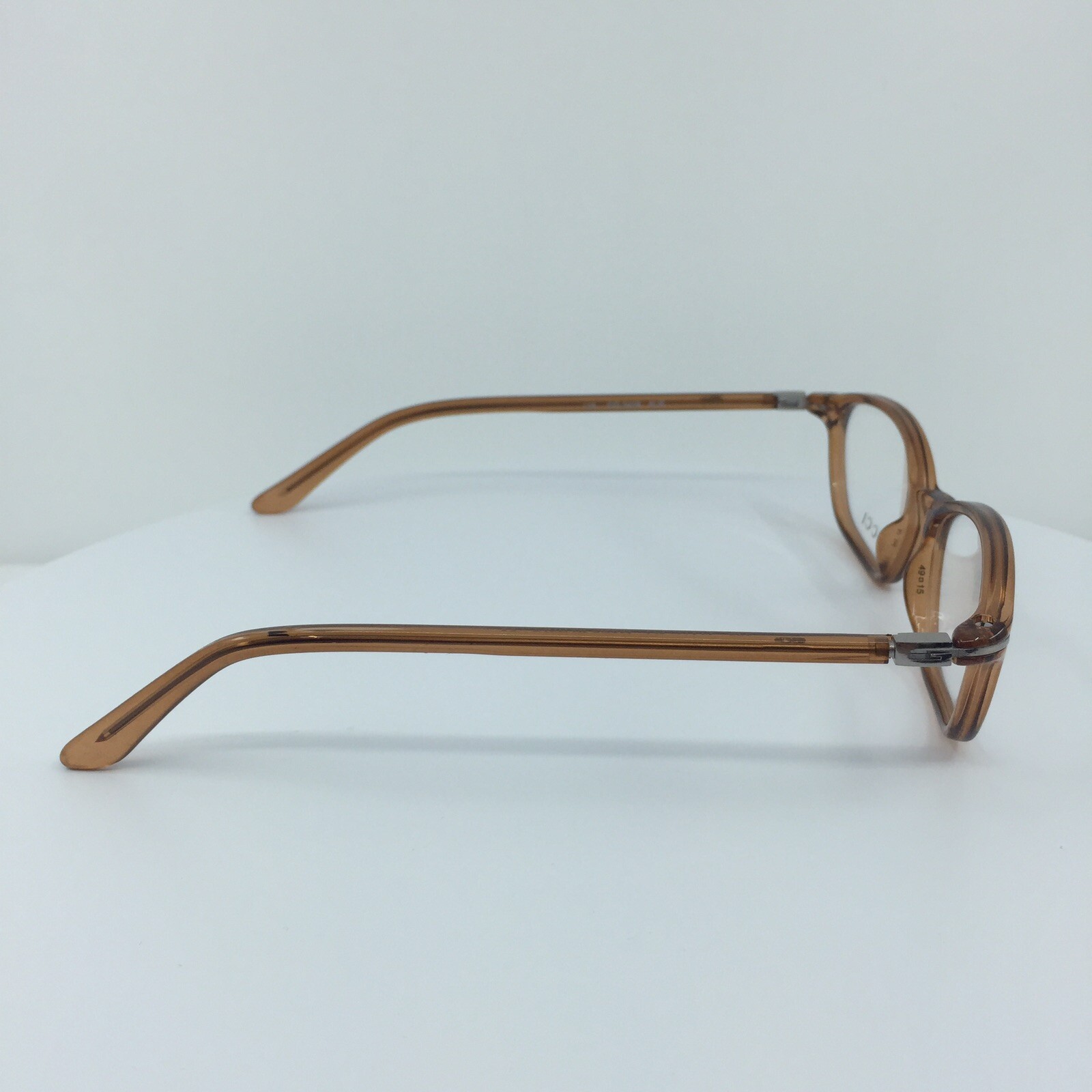 New Vintage GUCCI 2428 Eyeglasses GG 2428 C. 6UE Translucent Brown 49-15mm Italy