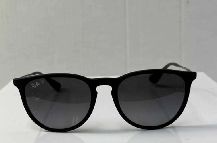 Ray-Ban Women Sunglasses RB4171 Erika Matte Black Frame Grey Gradient Lens 54mm