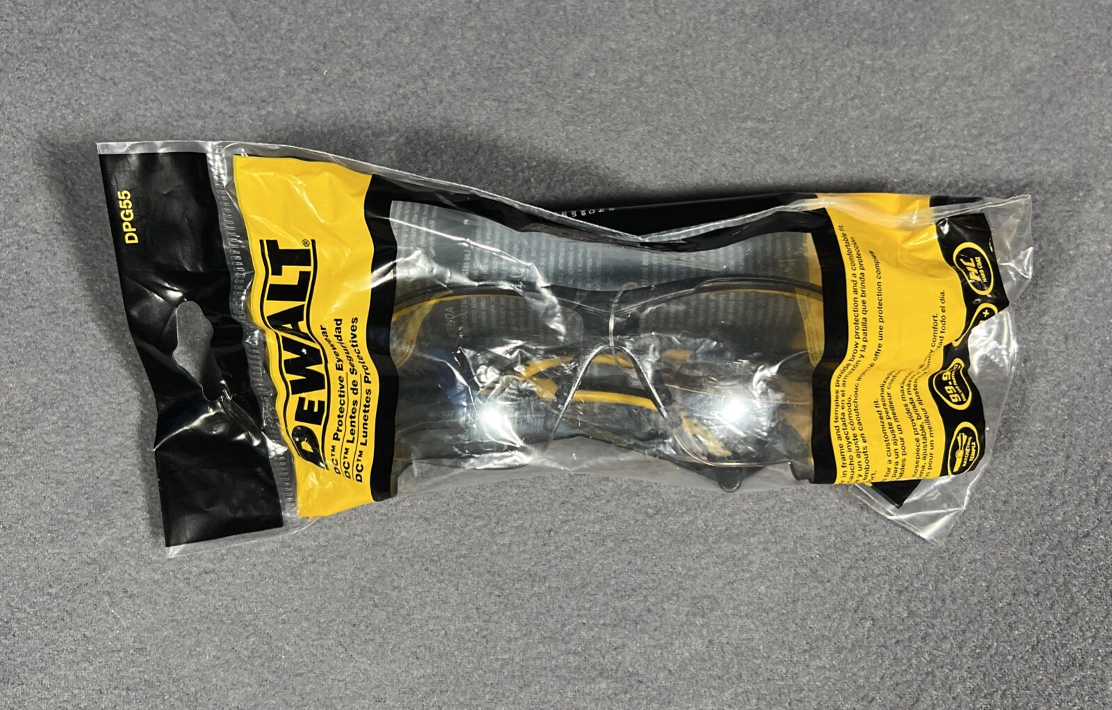 Dewalt DPG55 Protective Eyewear Impact Resistant Silver Tinted Lenses NEW