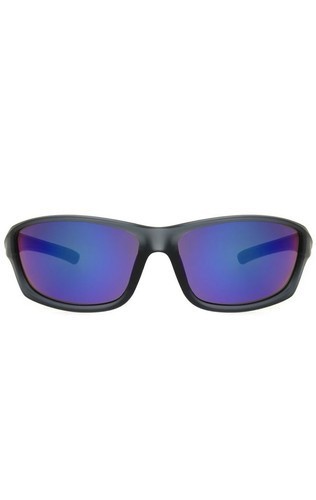 IRONMAN Gray Frame; Blue Mirrored Sunglasses RELENTLESS 100% UV Protection