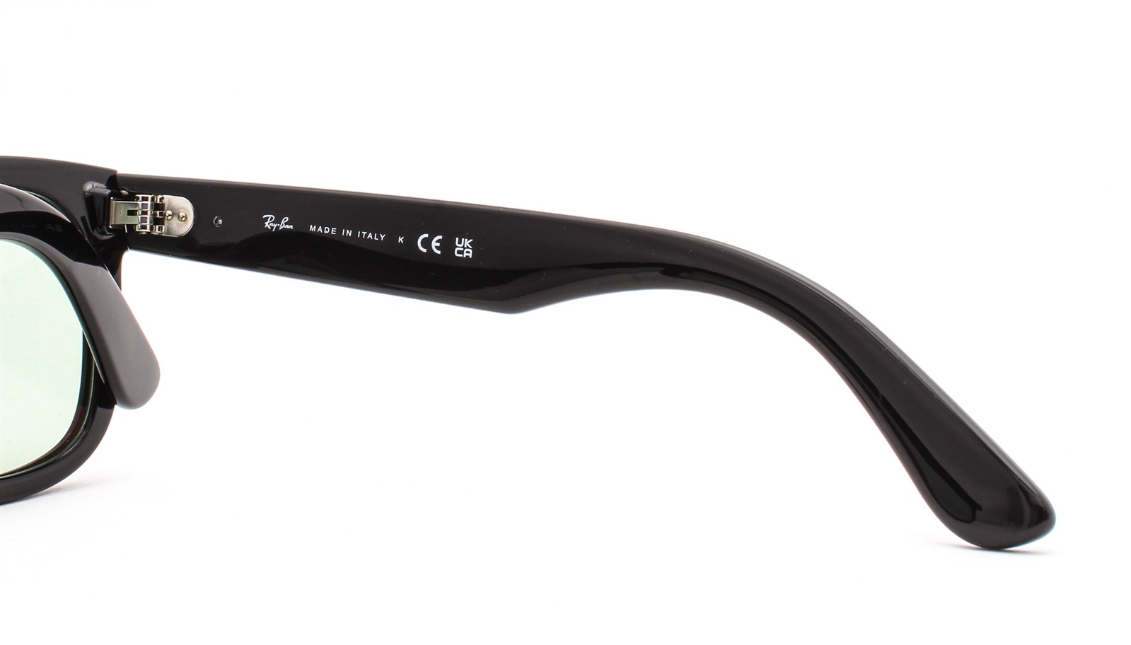 Ray-Ban Wayfarer Reverse Sunglasses RBR0502S Shiny Black Light Green 50mm w/case