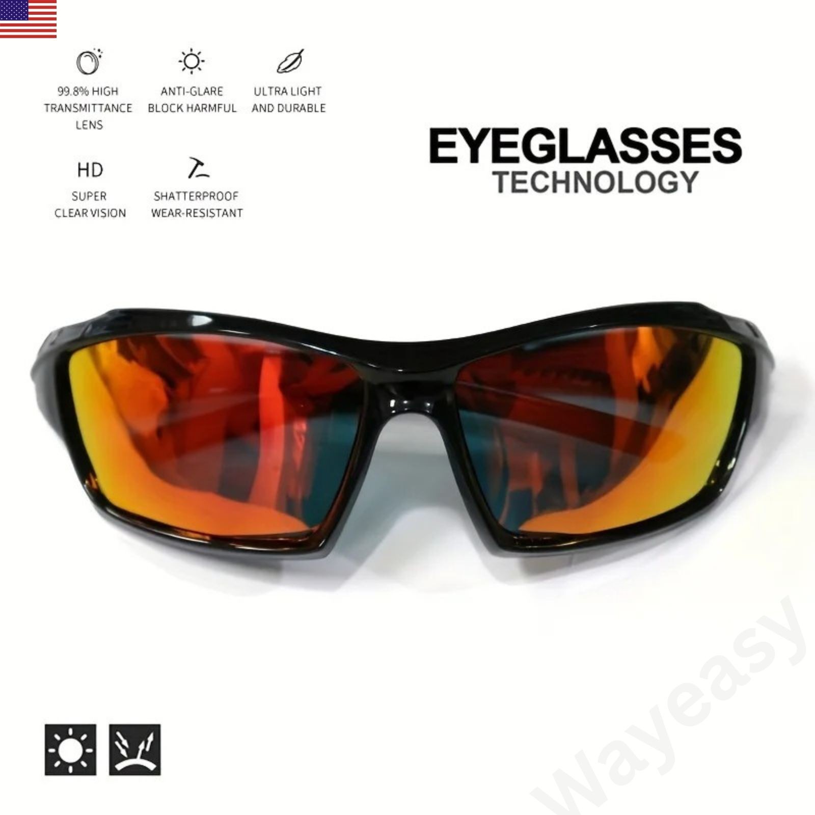 2025 Polarized Sports Sunglasses UV400 Fishing Cycling Driving Outdoor Men TAC