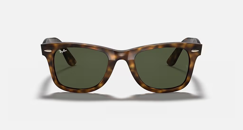 Ray-Ban Wayfarer Ease Polished Light Havana Frame/ G-15 Green Lens RB4340 710 50
