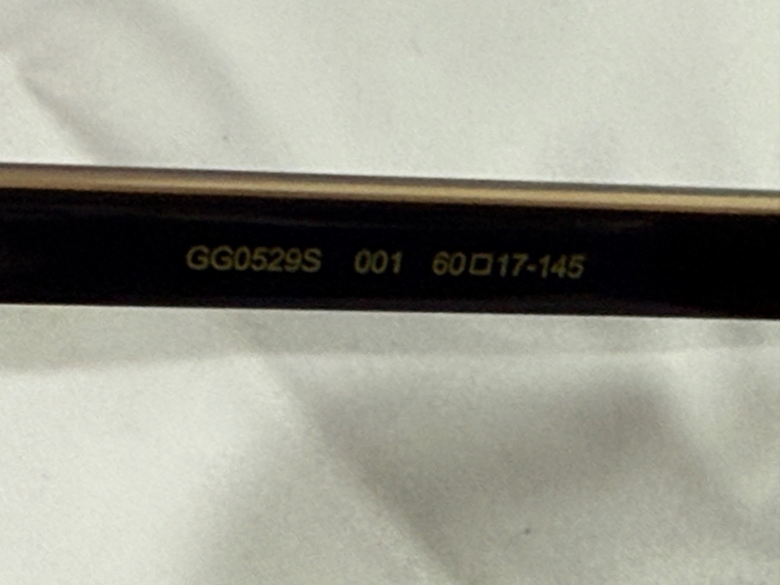 Gucci GG0529S 001 Sunglasses Never Worn Gold Metal Pilot Frame Square Glasses
