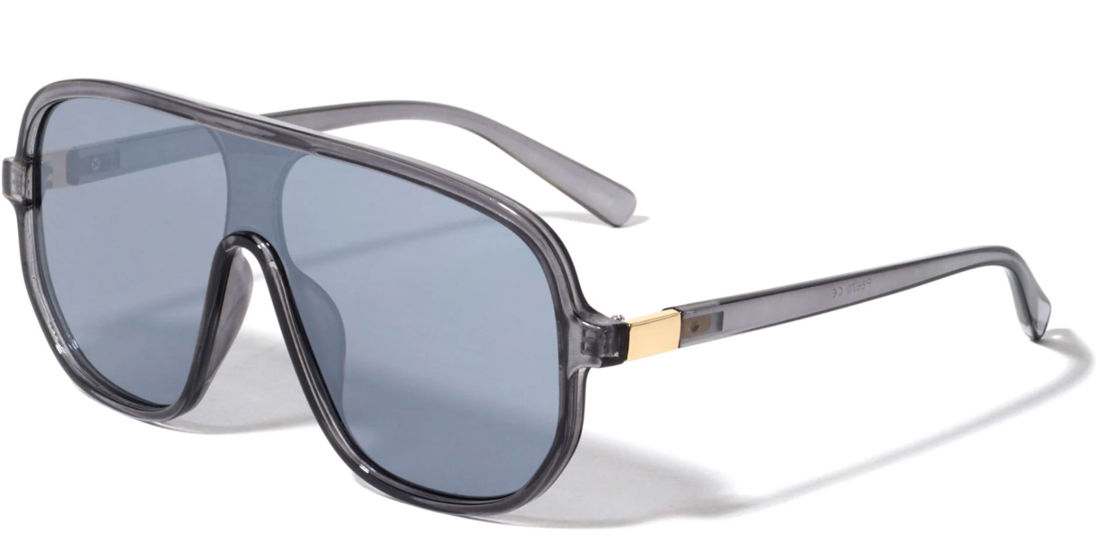 Men Guy Dude Square Sunglasses Shades 100% UV Protection Fashion Flat Black Lens
