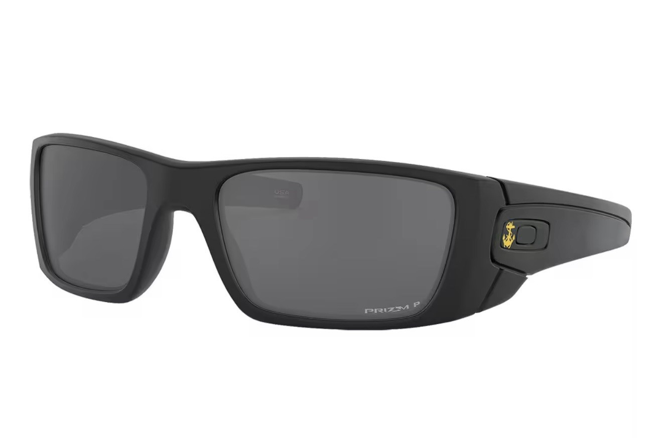 OAKLEY FUEL CELL SUNGLASSES MATTE BLACK PRIZM POLARIZED ARM FORCES NAVY