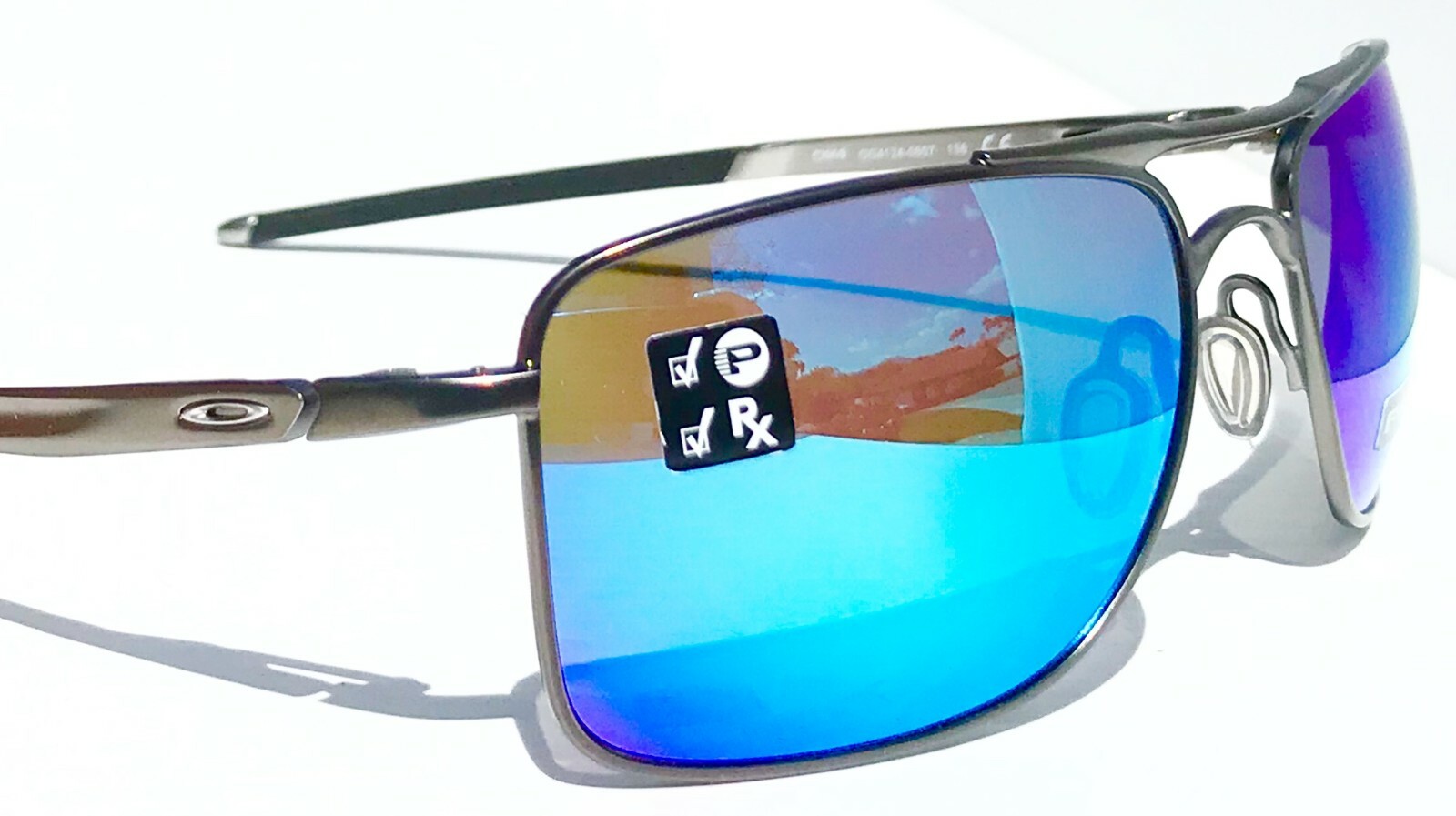 Oakley GAUGE 8 Matte Gunmetal POLARIZED PRIZM Sapphire Sunglass 4124-06 62