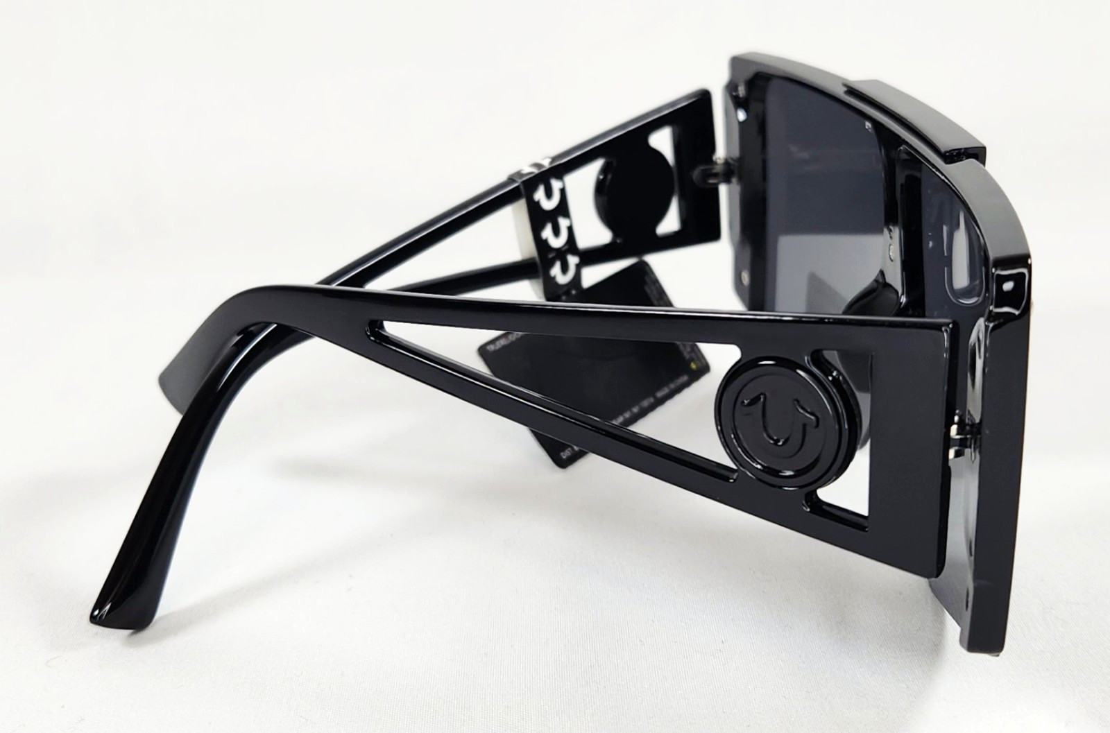 True Religion Black Shield Style 100% UV Protection Sunglasses