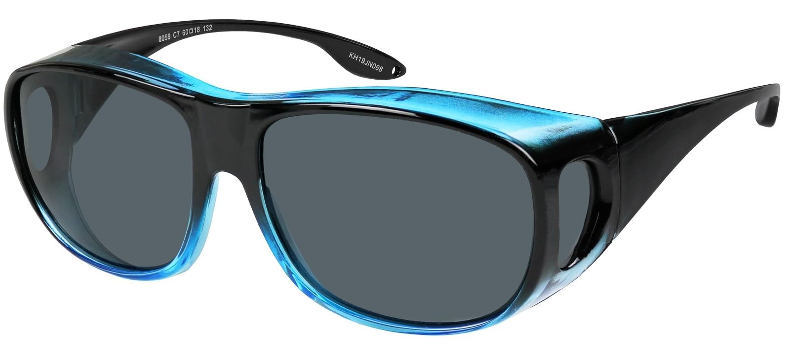 Yogo Vision Fit Over Wrap Sunglasses Polarized Lens Wear Over Eyeglasses 100% UV