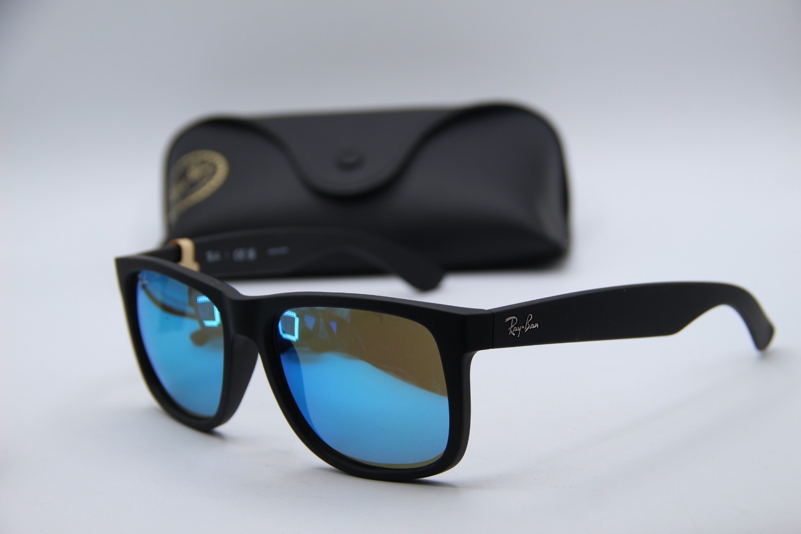 RAY-BAN RB 4165 622/55 JUSTIN BLACK MIRRORED AUTHENTIC FRAMES SUNGLASSES 54-16