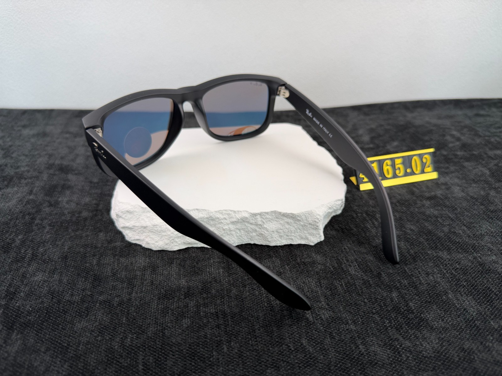 Ray-Ban RB4165 Sunglasses Matte Black Frame Polarized Blue Lens