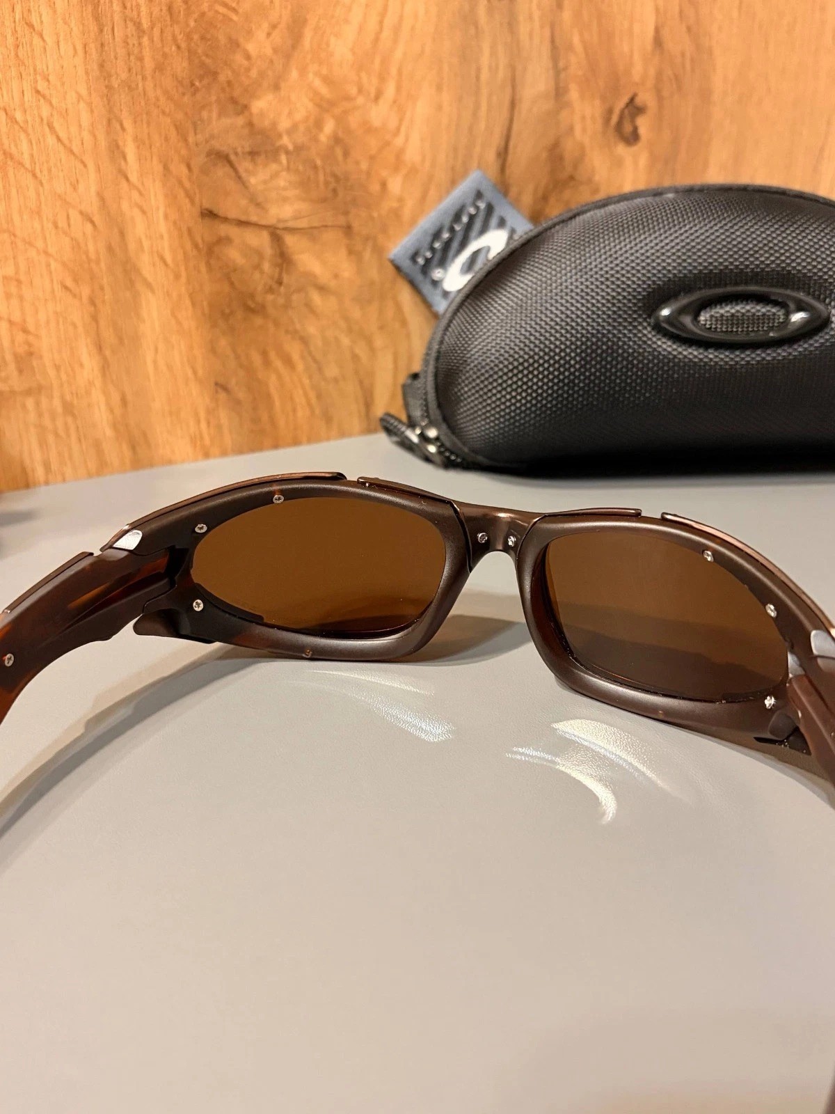 Oakley Plate Brown Sunglasses Outdoor Vintage