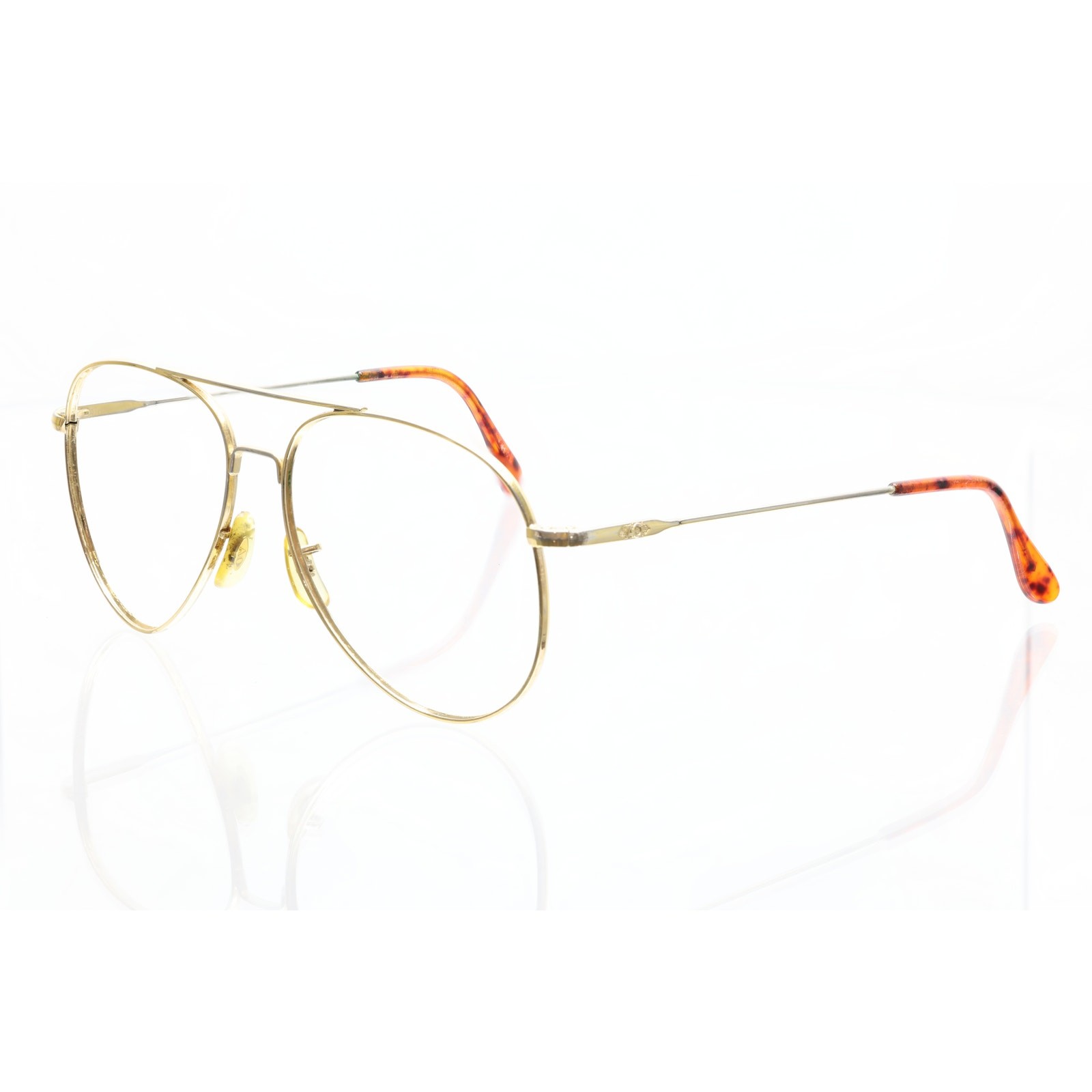 AO American Optical Gold Aviator 58-18mm Sunglass / Eyeglass FRAMES ONLY – GOOD