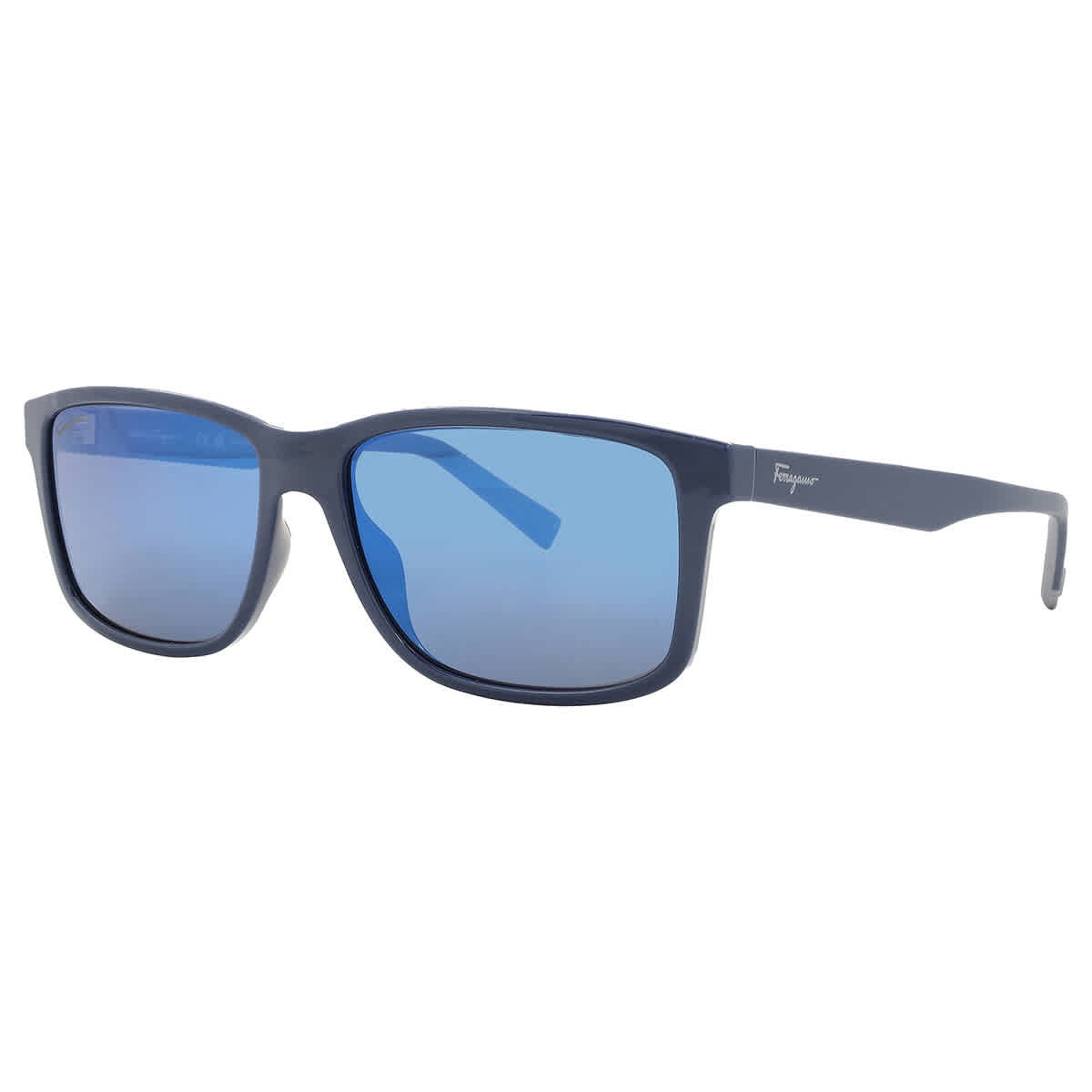 Salvatore Ferragamo Blue Rectangular Men’s Sunglasses SF938S 435 57