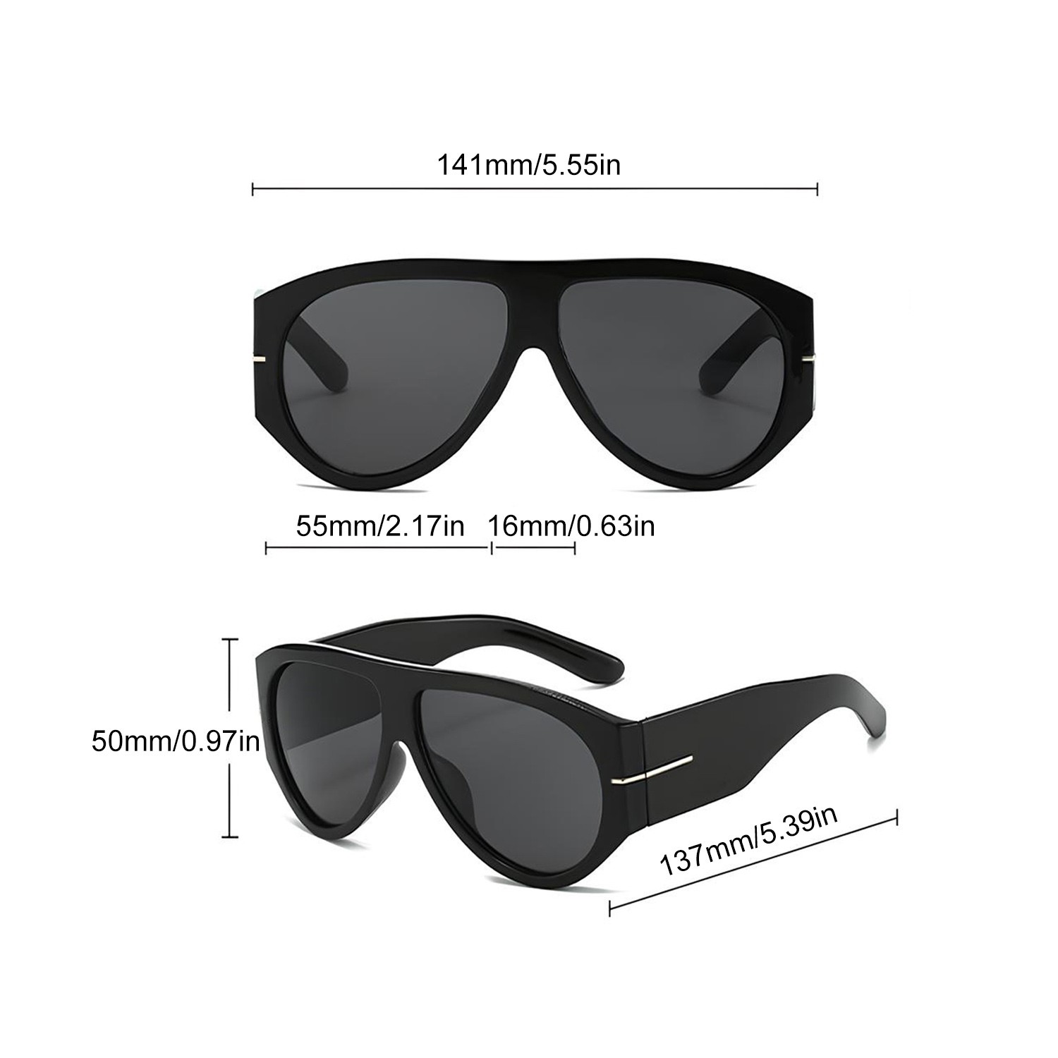 Oversized Retro Aviator Sunglasses Womens Mens 70s Classic Vintage Sun Glasses