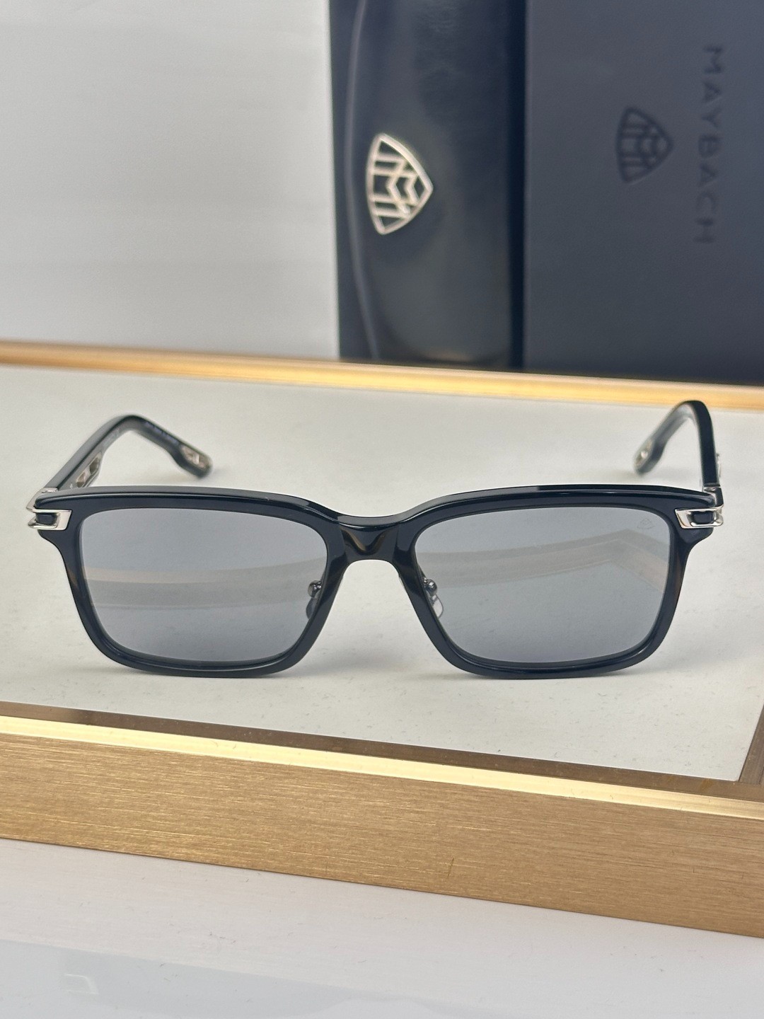 Maybach Serenity Rectangular Sunglasses Unisex Acetate Metal Luxury Eyewear