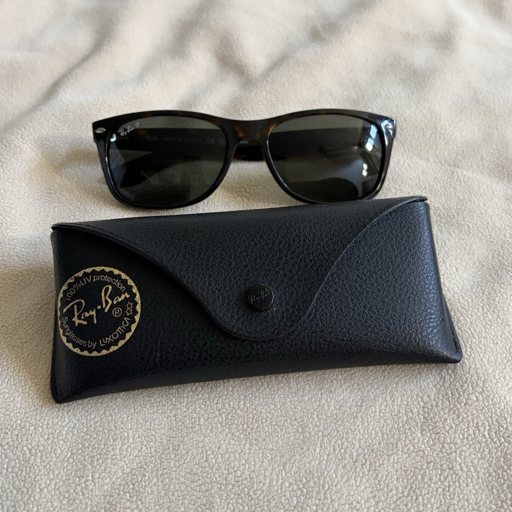 Ray-Ban RB2132 New Wayfarer Polarized Tortoise Brown/Black 58-18 145 UV