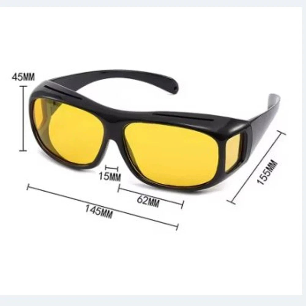 Night Driving Glasses HD Anti Glare Vision Polarized Yellow Lens Tinted Unisexs