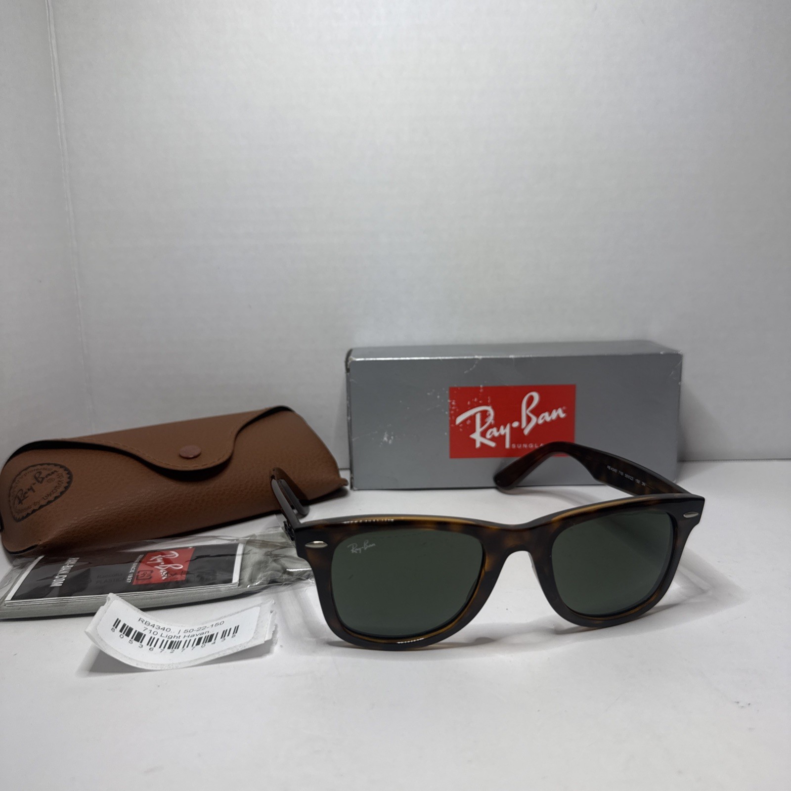 Ray-Ban Wayfarer RB4340 Light Havana Green Lens 50 mm 22 150 Sunglasses