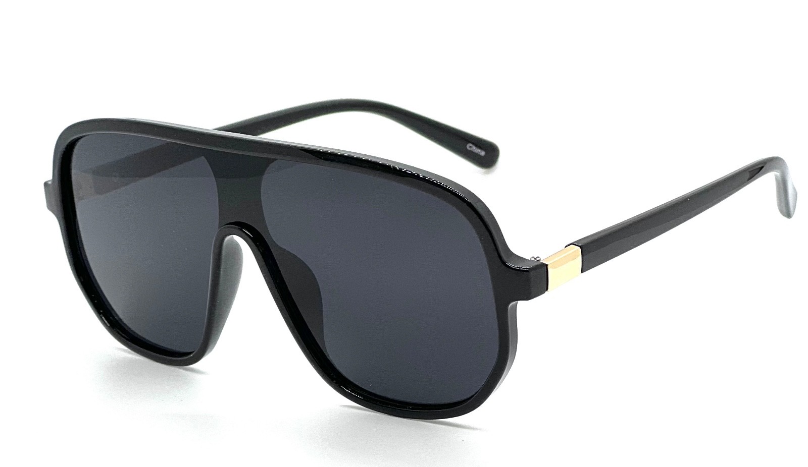 Men Guy Dude Square Sunglasses Shades 100% UV Protection Fashion Flat Black Lens